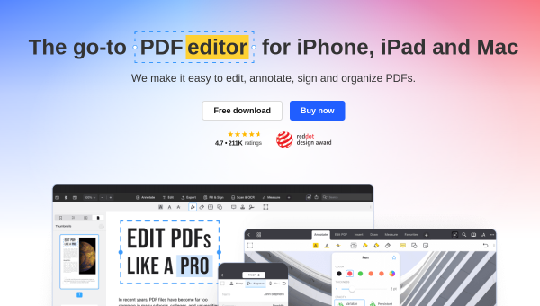 PDF Expert logo and screenshot