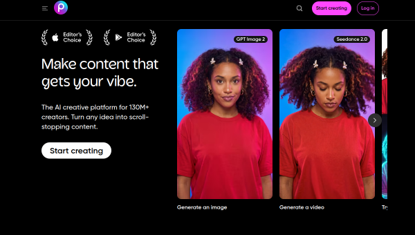Picsart logo and screenshot