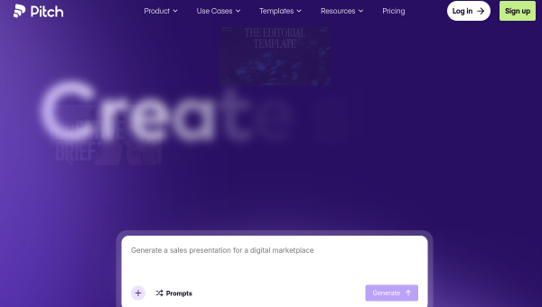 Pitch logo and screenshot