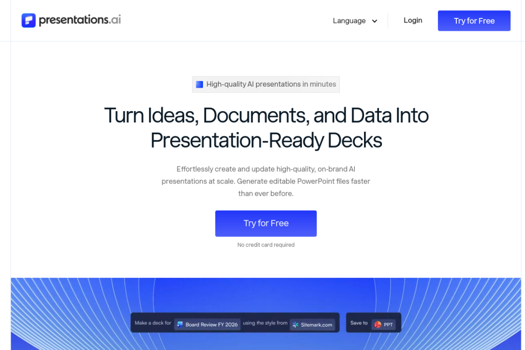 Presentations.ai screenshot