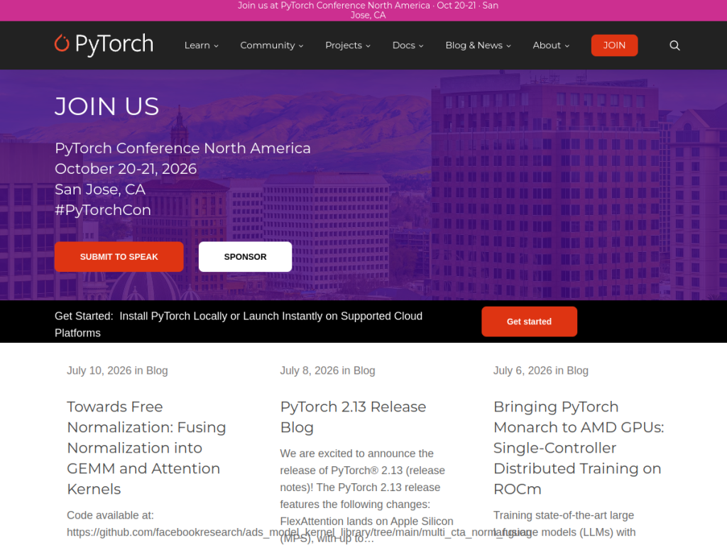 PyTorch screenshot