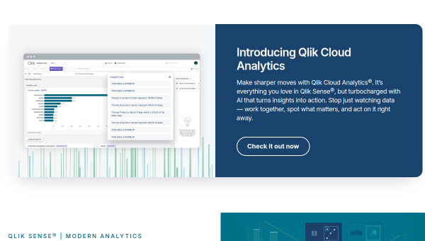 Qlik Sense logo and screenshot
