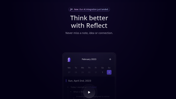 Reflect logo and screenshot