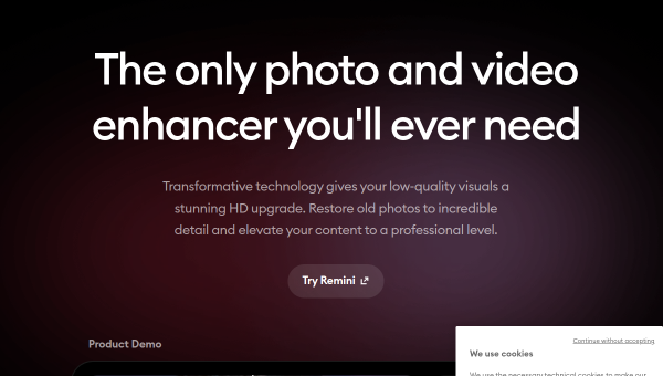 Remini logo and screenshot