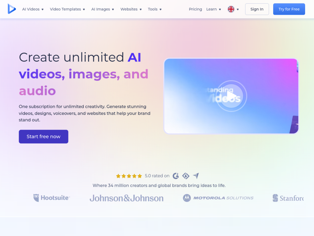 Renderforest screenshot
