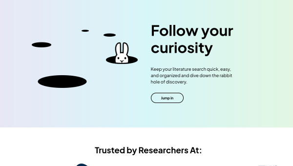 ResearchRabbit logo and screenshot