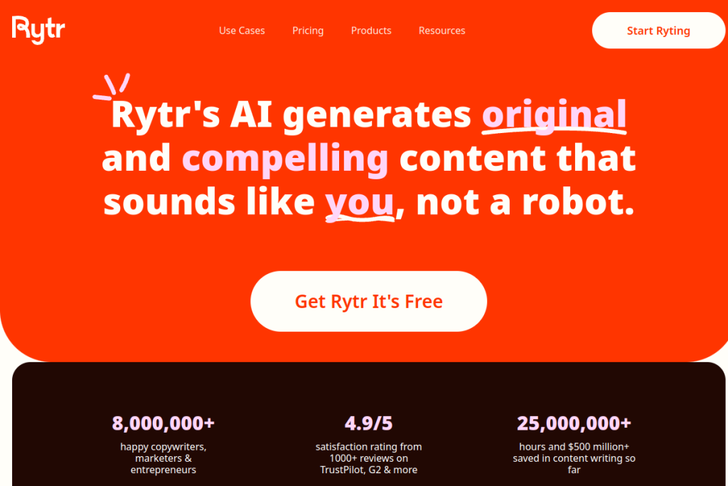 Rytr screenshot