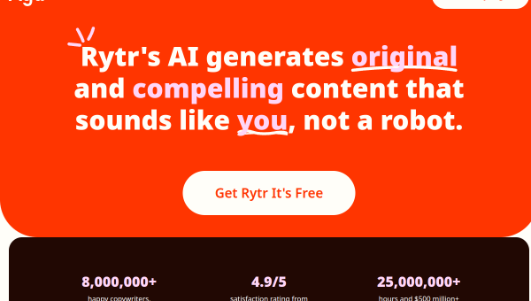 Rytr logo and screenshot