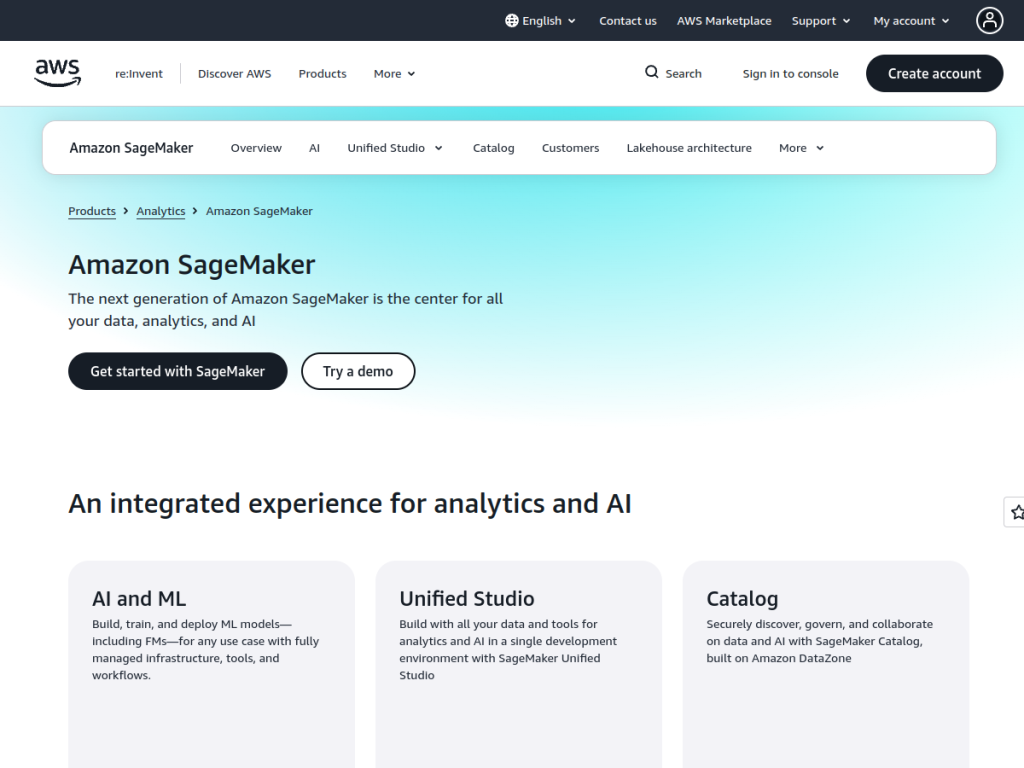 SageMaker screenshot