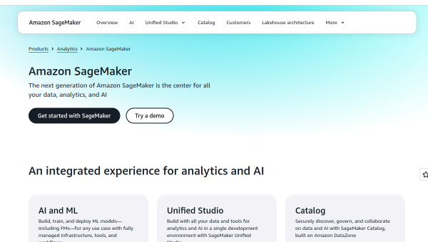 SageMaker logo and screenshot
