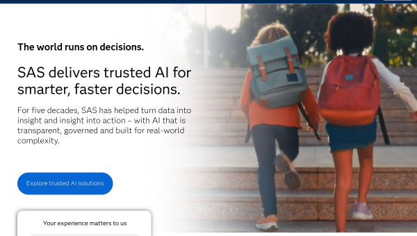 SAS logo and screenshot