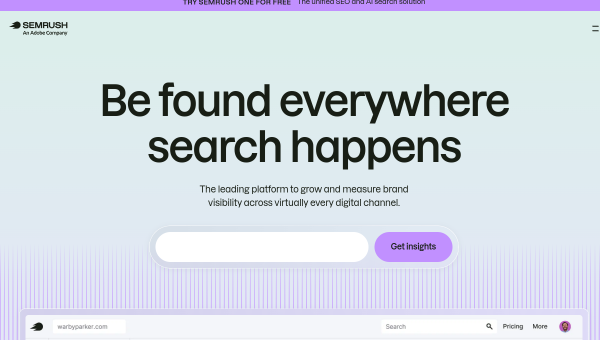 Semrush logo and screenshot