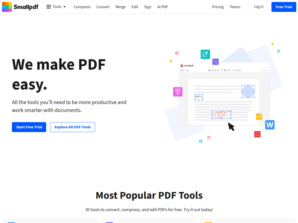 Smallpdf AI screenshot