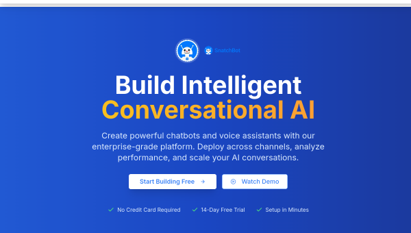 SnatchBot logo and screenshot