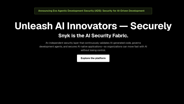 Snyk logo and screenshot