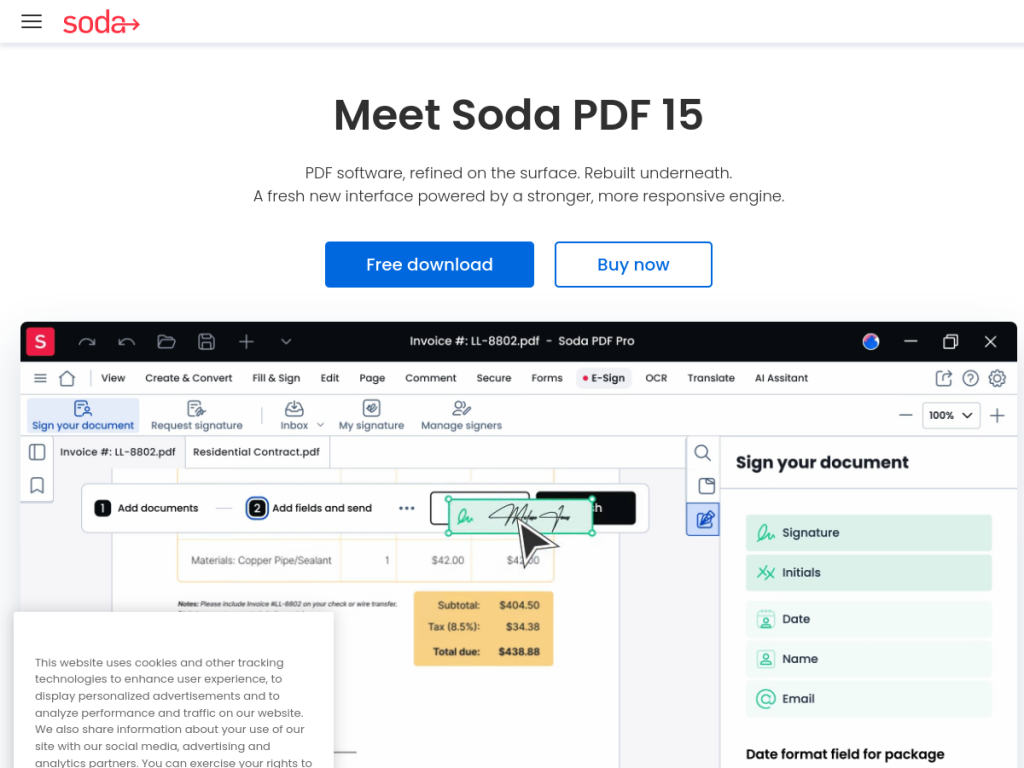 Soda PDF screenshot