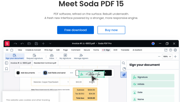 Soda PDF logo and screenshot