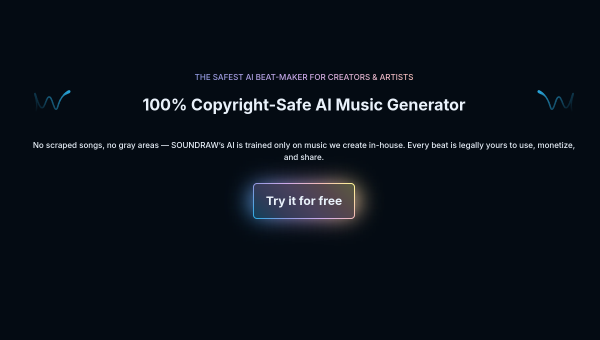 Soundraw logo and screenshot