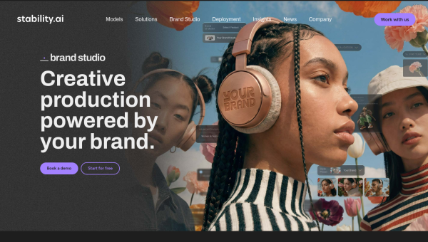 Stable Diffusion logo and screenshot