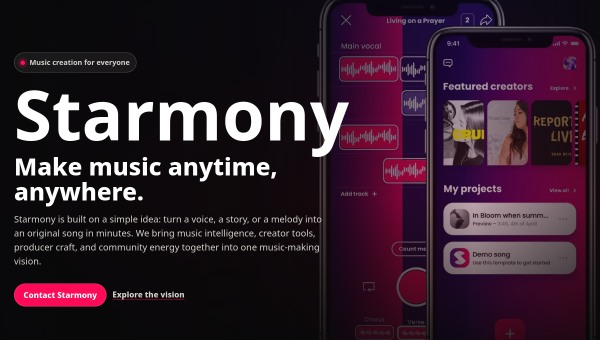 Starmony logo and screenshot
