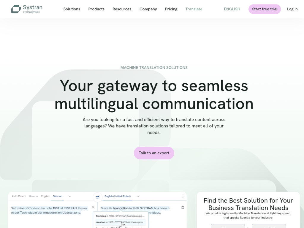 Systran screenshot