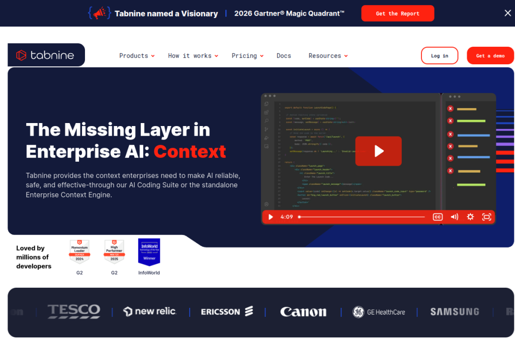 Tabnine screenshot