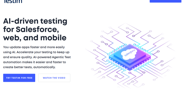 Testim logo and screenshot