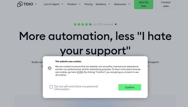 Tidio Lyro logo and screenshot