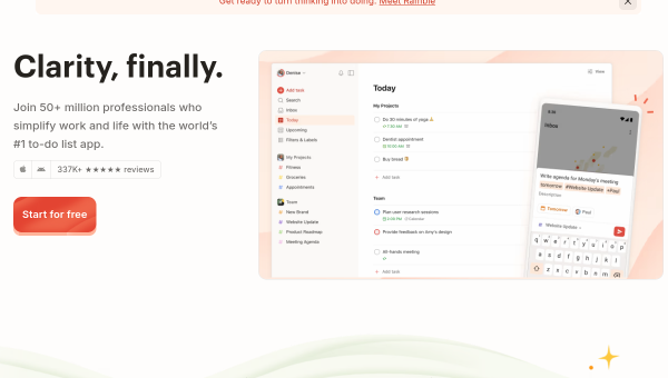 Todoist logo and screenshot