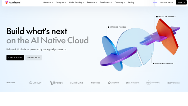 Together AI logo and screenshot