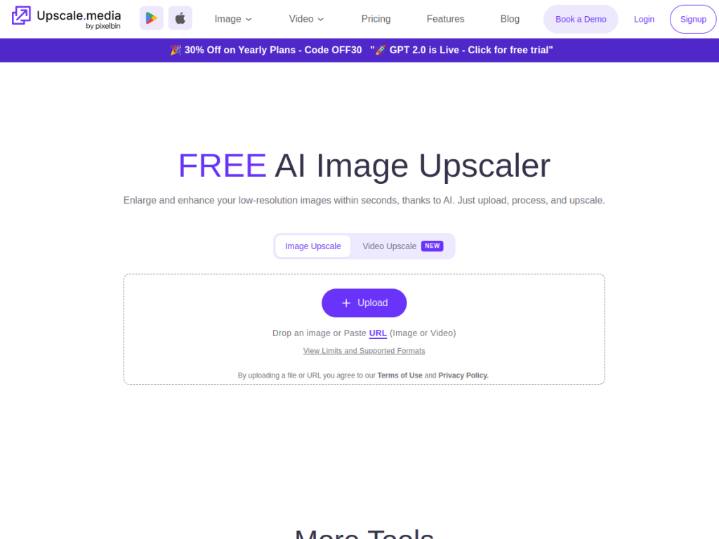 Upscale.media screenshot