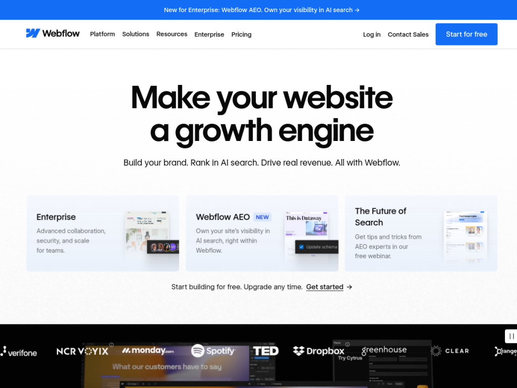 Webflow screenshot