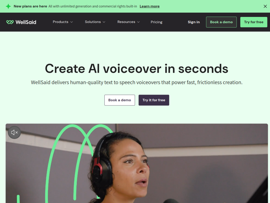 WellSaid Labs screenshot