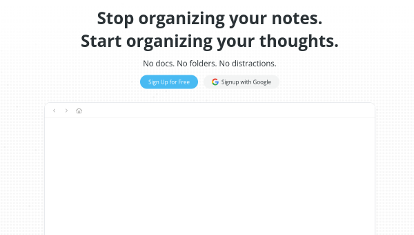 Workflowy logo and screenshot