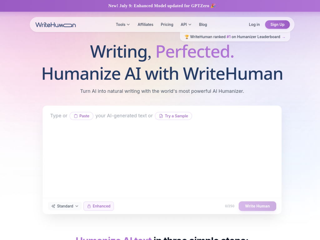 WriteHuman screenshot