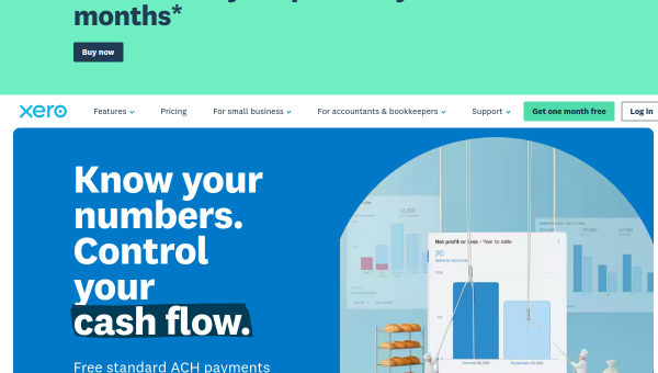 Xero logo and screenshot