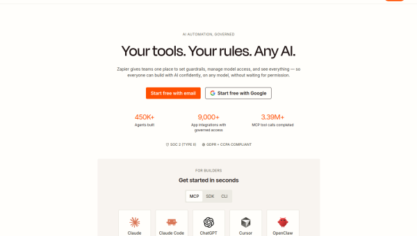 Zapier logo and screenshot