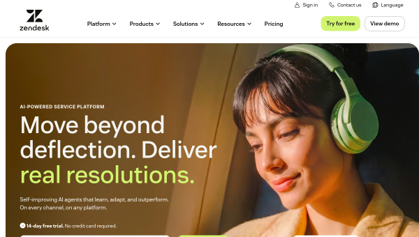 Zendesk AI logo and screenshot