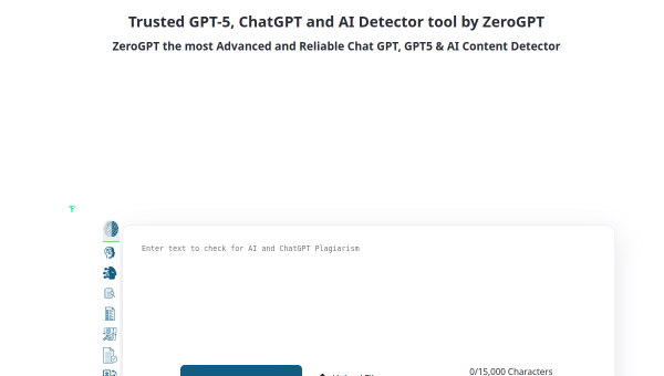 ZeroGPT logo and screenshot